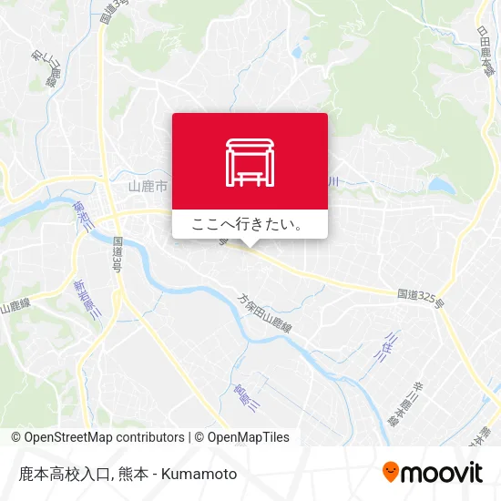 鹿本高校入口地図