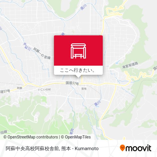 阿蘇中央高校阿蘇校舎前地図