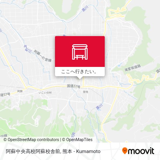 阿蘇中央高校阿蘇校舎前地図