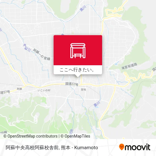 阿蘇中央高校阿蘇校舎前地図