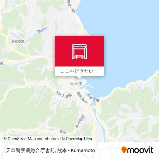 天草警察署総合庁舎前地図