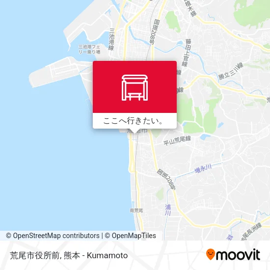 荒尾市役所前地図