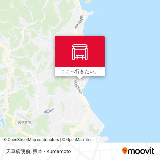 天草病院前地図