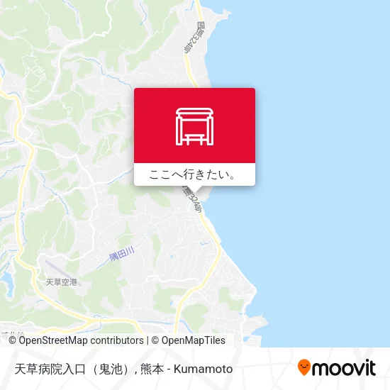 天草病院入口（鬼池）地図
