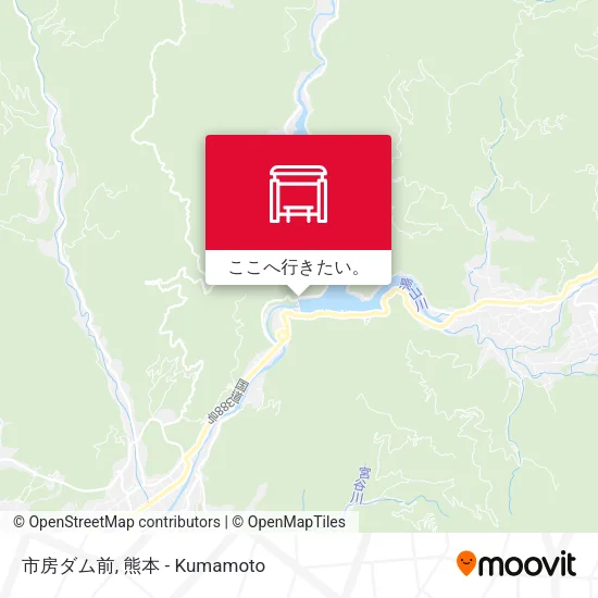 市房ダム前地図
