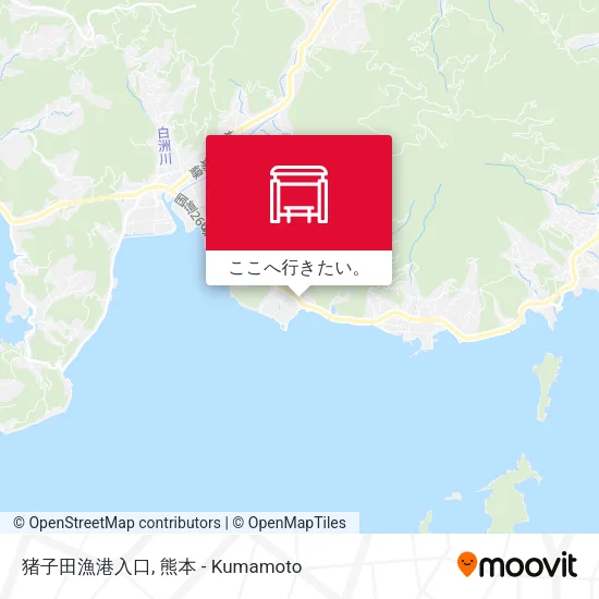 猪子田漁港入口地図