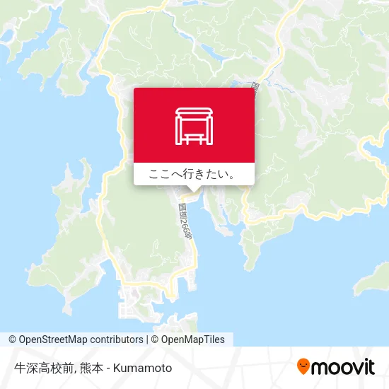 牛深高校前地図