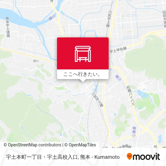 宇土本町一丁目・宇土高校入口地図