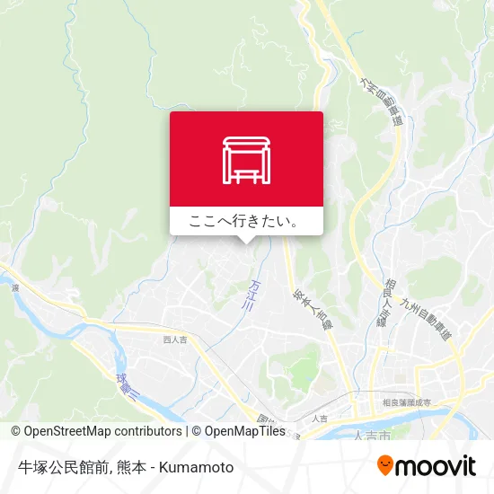 牛塚公民館前地図