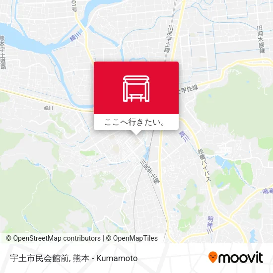 宇土市民会館前地図