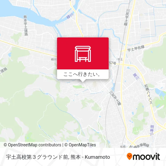宇土高校第３グラウンド前地図