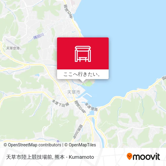 天草市陸上競技場前地図