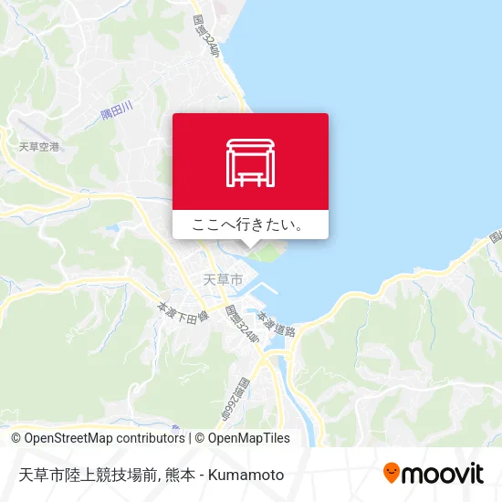 天草市陸上競技場前地図