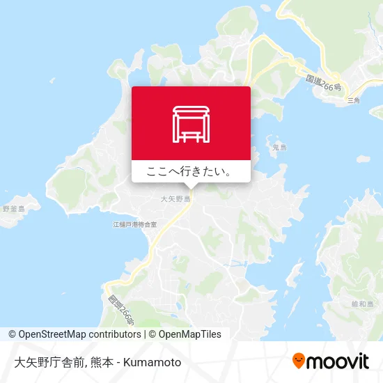 大矢野庁舎前地図