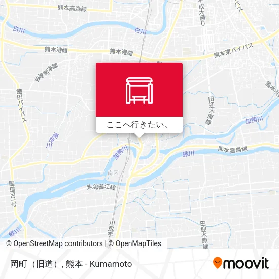岡町（旧道）地図