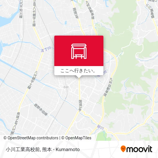 小川工業高校前地図