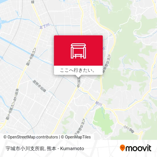 宇城市小川支所前地図