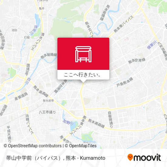帯山中学前（バイパス）地図