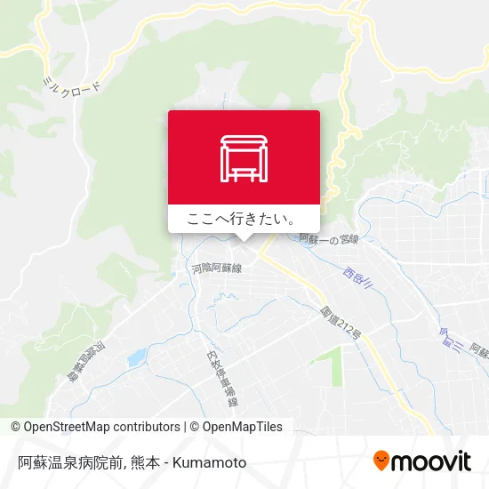 阿蘇温泉病院前地図
