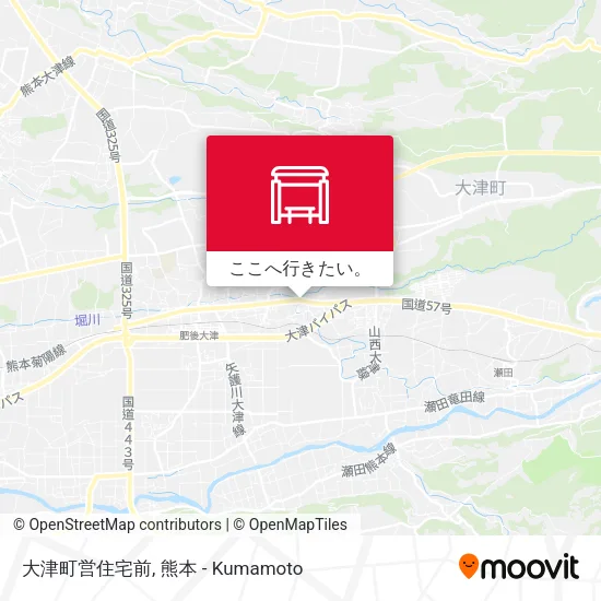 大津町営住宅前地図