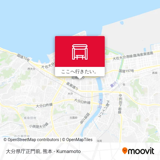 大分県庁正門前地図