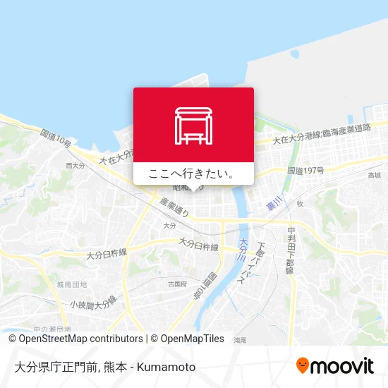 大分県庁正門前地図