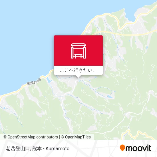 老岳登山口地図