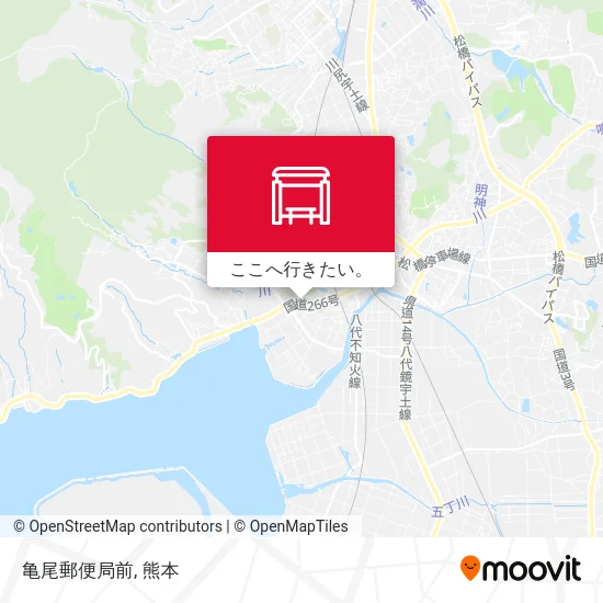 亀尾郵便局前地図