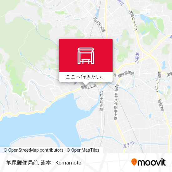 亀尾郵便局前地図