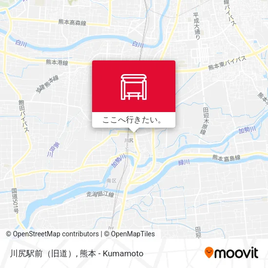 川尻駅前（旧道）地図
