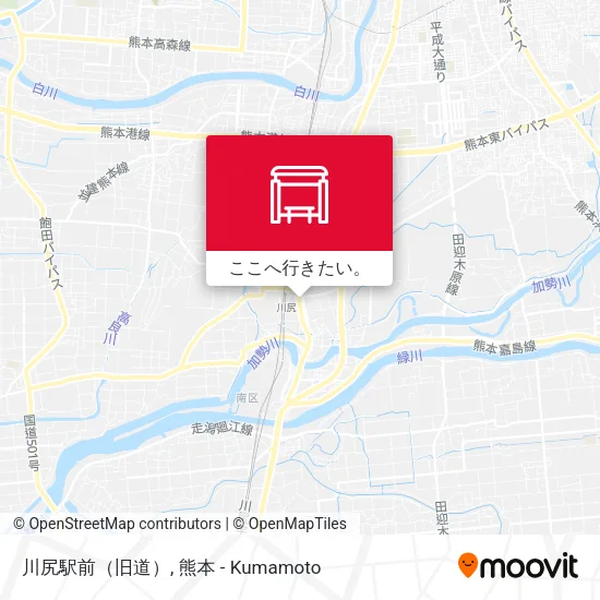 川尻駅前（旧道）地図