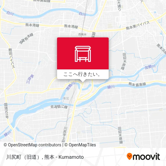 川尻町（旧道）地図