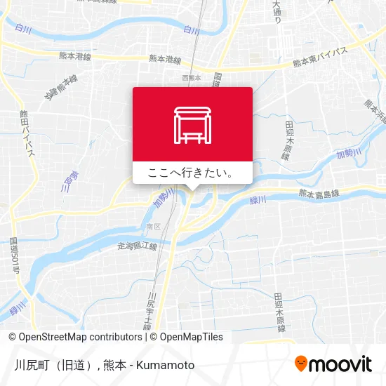 川尻町（旧道）地図