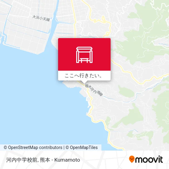 河内中学校前地図