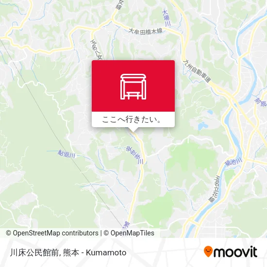川床公民館前地図