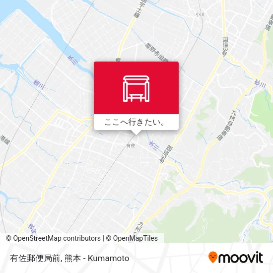 有佐郵便局前地図