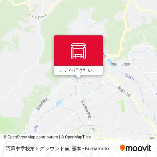 阿蘇中学校第２グラウンド前地図