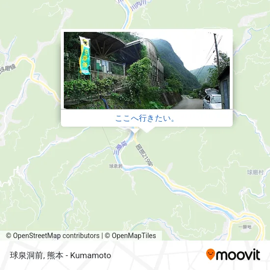球泉洞前地図