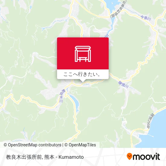 教良木出張所前地図