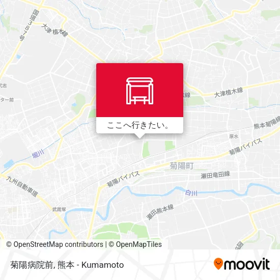 菊陽病院前地図