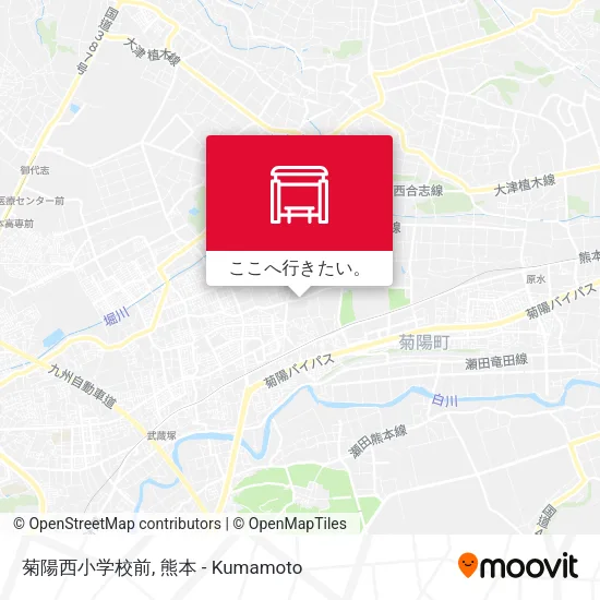 菊陽西小学校前地図