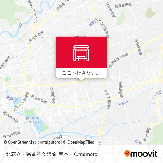 北花立・県畜産会館前地図