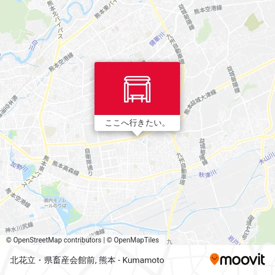 北花立・県畜産会館前地図
