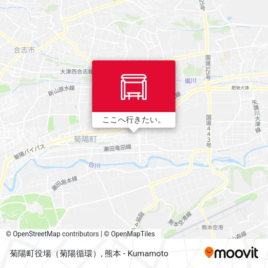 菊陽町役場（菊陽循環）地図