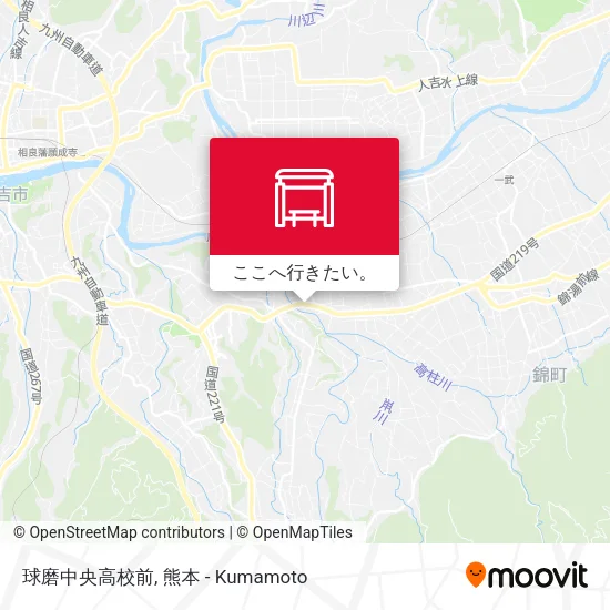 球磨中央高校前地図