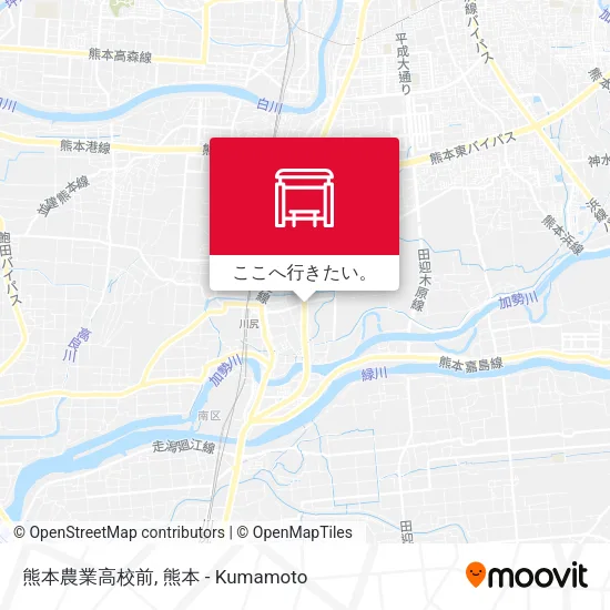 熊本農業高校前地図