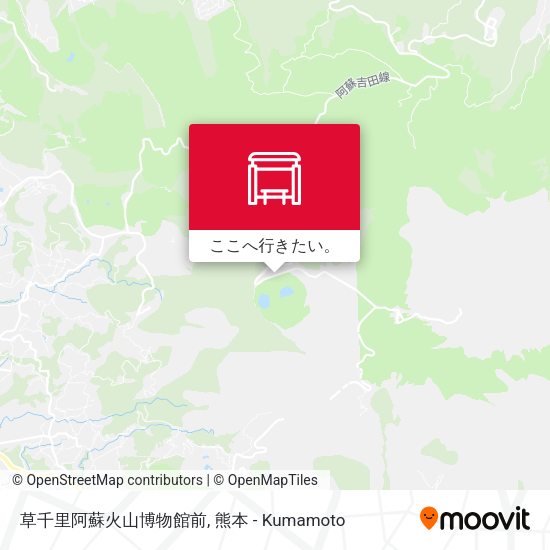草千里阿蘇火山博物館前地図