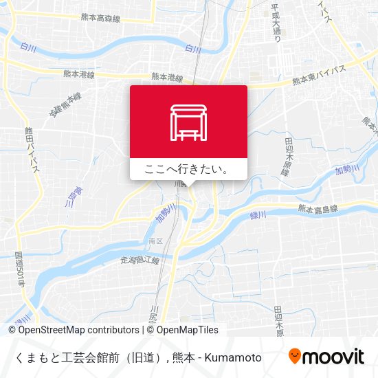 くまもと工芸会館前（旧道）地図