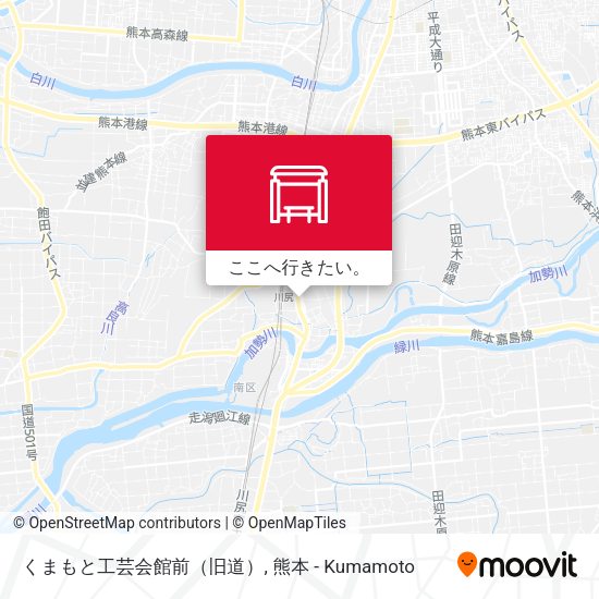 くまもと工芸会館前（旧道）地図