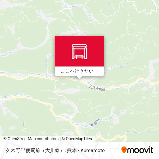 久木野郵便局前（大川線）地図